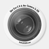 Ze kan de U en haar camera is op magneet. Magneet (Voorkant)