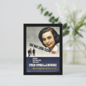 Ze kan er schoon uitzien - maar briefkaart (Staand voorkant)