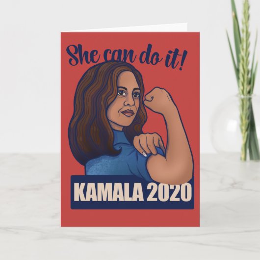 Ze kan het doen KAMALA 2020 Stem Kamala Harris Kaart (Voorkant)