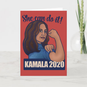 Ze kan het doen KAMALA 2020 Stem Kamala Harris Kaart