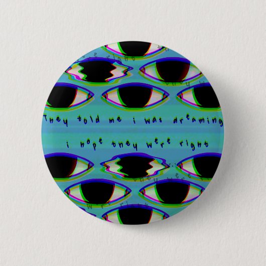 Ze kijken - Glitched Dreamcore Pin Ronde Button 5,7 Cm (Voorkant)