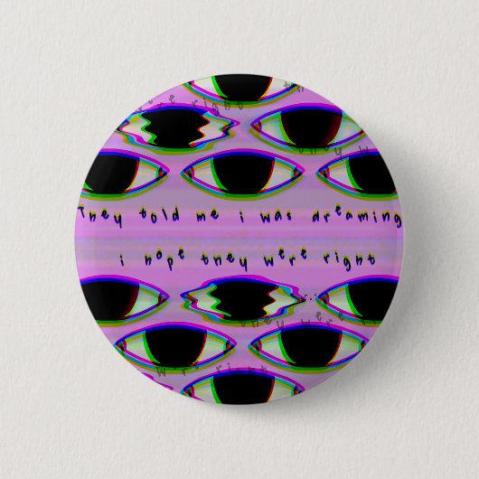 Ze kijken - Glitched Dreamcore Pin Ronde Button 5,7 Cm (Voorkant)