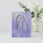 Ze kijkt naar de Sky 2 - Briefkaart (Staand voorkant)