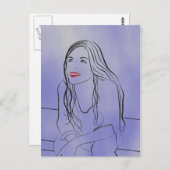 Ze kijkt naar de Sky 2 - Briefkaart (Voorkant / Achterkant)