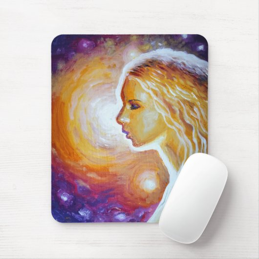 Ze kijkt naar de sterren muismat (Met muis)