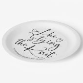 Ze Knoop De Knoop Bruidsdouche Papieren Bordje (Gekanteld)