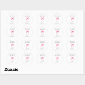 Ze Knoop Haar Bruiloft Aangepaste Bruidsuitnodigin Ronde Sticker (Vel)