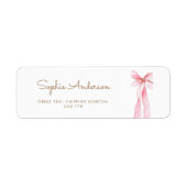 Ze knoopt de bruidsjonker bruidsuitnodiging adres etiket (Voorkant)