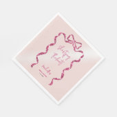 Ze knoopt de chique glitter roze strik bruids servet (Hoek)