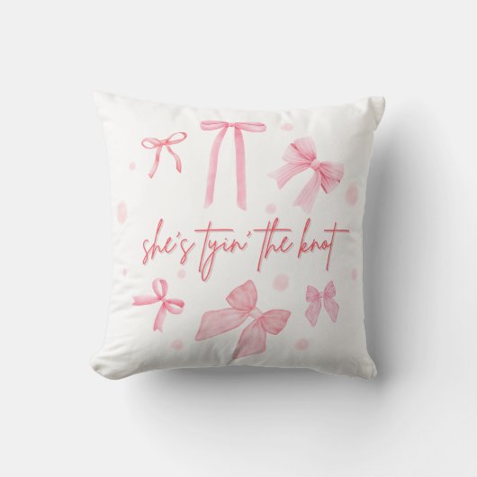 Ze Knoopt de Knoop Bachelorette Design | Schattig Kussen (Voorkant)