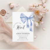 Ze Knoopt de Knoop blauwe strik Bruidsdouche  Kaart