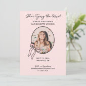 Ze Knoopt de Knoop Bogen & Baby's Bachelorette Kaart (Staand voorkant)