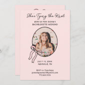 Ze Knoopt de Knoop Bogen & Baby's Bachelorette Kaart (Voorkant / Achterkant)