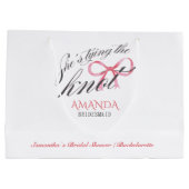 Ze Knoopt de Knoop Boog Coquette Bruidsborrel Groot Cadeauzakje (Achterkant)