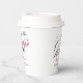 Ze Knoopt de Knoop Boog Coquette Bruidsborrel Papieren Bekers (Links)