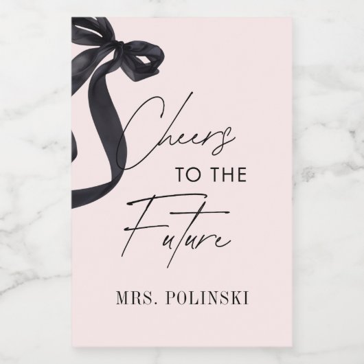 Ze Knoopt de Knoop Bruidsfeest Feest Favor Wijn Etiket (Enkel label)