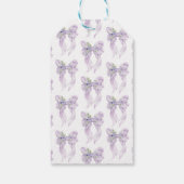 Ze Knoopt de Knoop Bruidsfeest Lilac Boog Cadeaulabel (Achterkant)