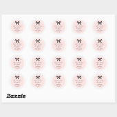 Ze Knoopt De Knoop Bruidsfeest Ronde Sticker (Vel)