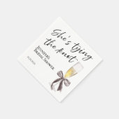 Ze knoopt de knoop door | Black Bow-Vrijgezellenfe Servet (Hoek)