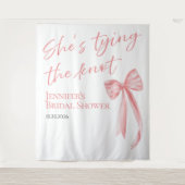 Ze knoopt de knoop door | Vrijgezellenfeest achter Wandkleed (Voorkant)