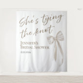 Ze knoopt de knoop door | Vrijgezellenfeest achter Wandkleed (Voorkant)