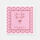 Ze Knoopt de Knoop Kersen Bruidsmeisjesfeestje Coc Servet (Voorkant)