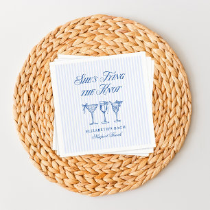Ze Knoopt De Knoop Kust Elegante Handgetekende Servet