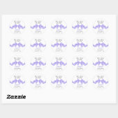 Ze Knoopt de Knoop Paarse Strik Shower Sticker (Vel)