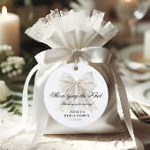 Ze Knoopt de Knoop Parels Boog Bruidsfeest Bedankjes Labels