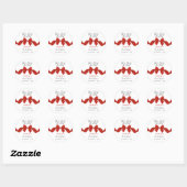 Ze Knoopt de Knoop Rode Strik Bruidsfeest Sticker (Vel)