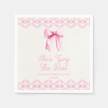 Ze Knoopt De Knoop Roze Strik Bruidsmeisjesfeestje