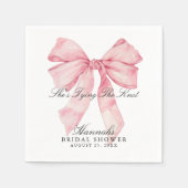 Ze knoopt de roze knoopservetten servet (Voorkant)