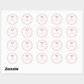 Ze Knoopt de Strik Coquette Boog Bruidsfeest Ronde Sticker (Vel)