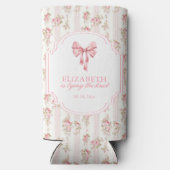 Ze Knoopt de Strik Coquette Boog Bruidsfeest Seltzer Blikjeskoeler (Achterkant)