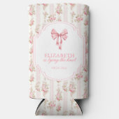 Ze Knoopt de Strik Coquette Bruidsborrel Seltzer Blikjeskoeler (Voorkant)