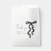 Ze knoopt het Black Bow Vrijgezellenfeest Bedankzakje (Voorkant)