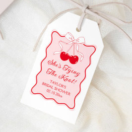 Ze Knoopt het Knoop Bruidsdouche Cadeaulabel