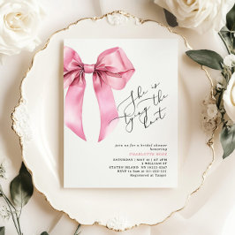 Ze knoopt het Pink Bow-Vrijgezellenfeest Kaart