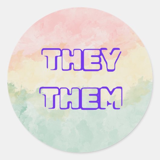 Ze koelen ze sticker om voornaamwoordsvoorkeur te  (Voorkant)