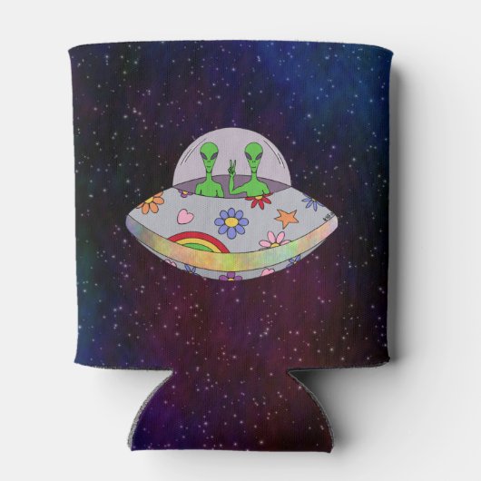 Ze komen in de Vrede UFO Blikjeskoeler (Achterkant)