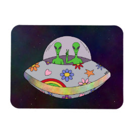 Ze komen in de Vrede UFO Magneet