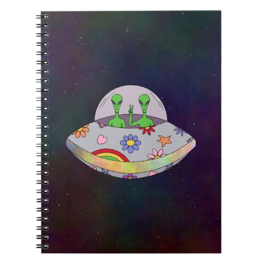 Ze komen in de Vrede UFO Notitieboek (Voorkant)