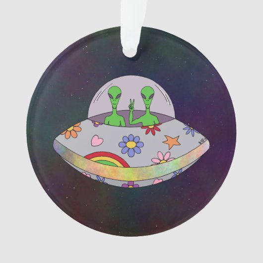 Ze komen in de Vrede UFO Ornament (voorkant)