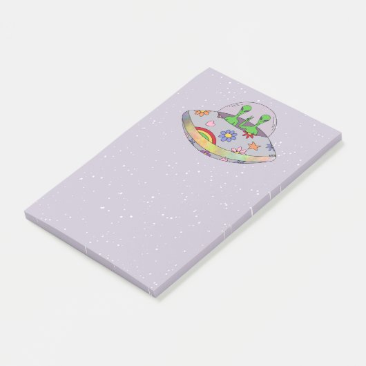 Ze komen in de Vrede UFO Post-it® Notes (Schuin)