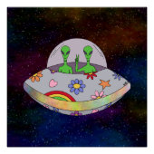 Ze komen in de Vrede UFO Poster (Voorkant)