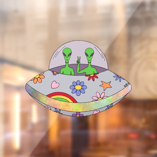 Ze komen in de Vrede UFO Raamsticker (Vel 2)