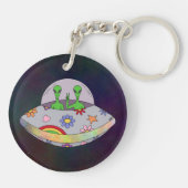 Ze komen in de Vrede UFO Sleutelhanger (Achterkant)