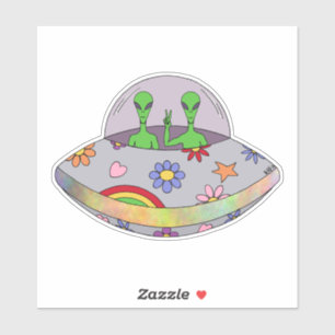 Ze komen in de Vrede UFO Sticker