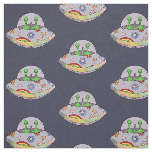 Ze komen in de Vrede UFO Stof (Swatch)
