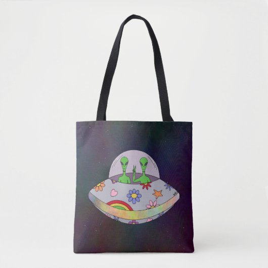 Ze komen in de Vrede UFO Tote Bag (Voorkant)